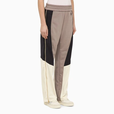 Shop Palm Angels Sporty Lilac Colour-block Trousers In Pink
