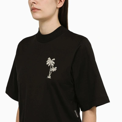 Shop Palm Angels T-shirt With Embroidery In Black