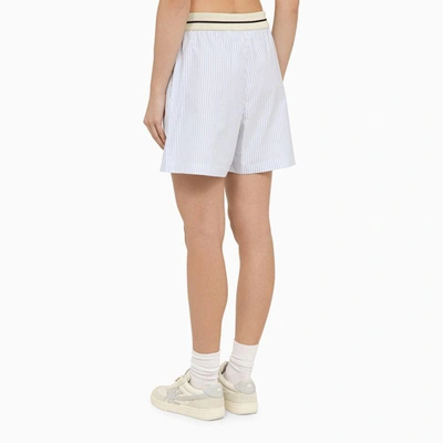 Shop Palm Angels White/blue Striped Boxer Shorts