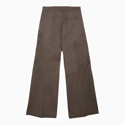 Shop Rick Owens Wide Cargobelas Trousers Dust Grey In Beige