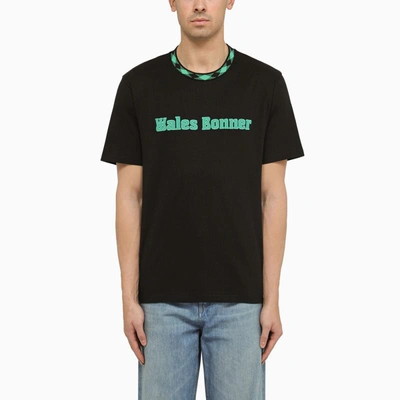 Shop Wales Bonner T-shirt With Logo In Black