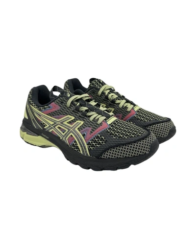 Asics Mesh Us4-s Gel-terrain Kiko Curat Low-top Sneakers With Rubb In Black