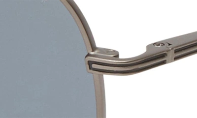Shop Ted Baker 57mm Polarized Aviator Sunglasses In Dark Gunmetal