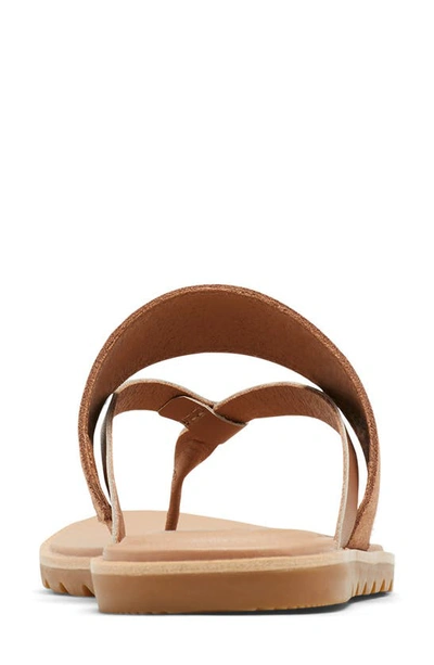 Shop Sorel Ella Ii Strappy Slide Sandal In Velvet Tan/ Gum 2