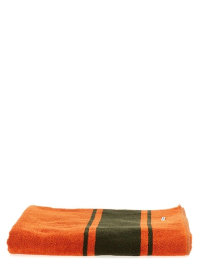 Shop C.p. Company Logo Beach Towel In Orange