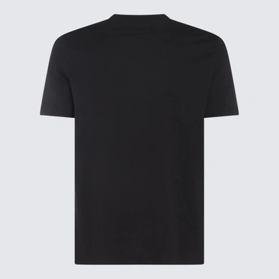 Shop Cruciani Black Cotton Blend T-shirt