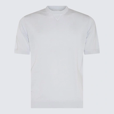 Shop Eleventy Light Grey Cotton T-shirt
