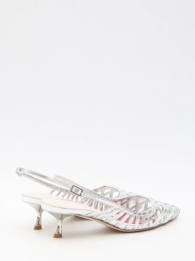 Roger Vivier I Love Vivier Multistrap Slingback Pumps In Leather In Silver