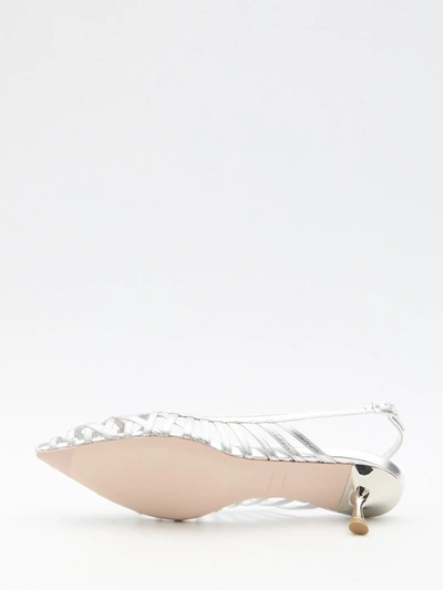 Roger Vivier I Love Vivier Multistrap Slingback Pumps In Leather In Silver