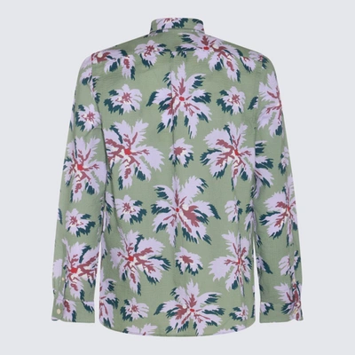 Shop Paul Smith Green Multicolour Cotton Shirt
