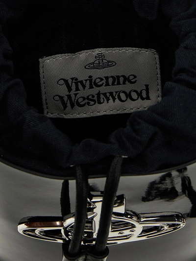 Shop Vivienne Westwood 'daisy' Bucket Bag In Black