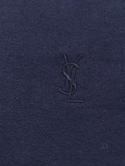 Shop Saint Laurent Biologic Cotton Sweatshirt With Embroidered Monogram