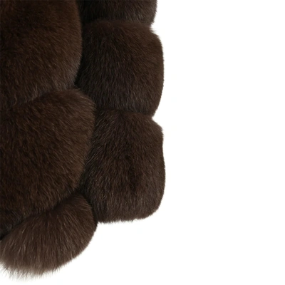 Wanan Touch Classic Black Fox Fur Jacket