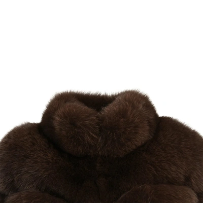 Wanan Touch Classic Black Fox Fur Jacket