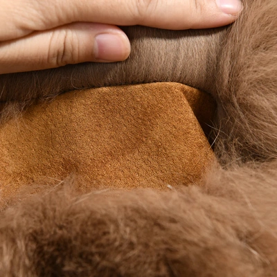Wanan Touch Calere Camel Vest In Fox Fur