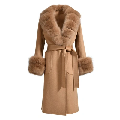Wanan Touch Chiara Camel Cashmere Blend Coat
