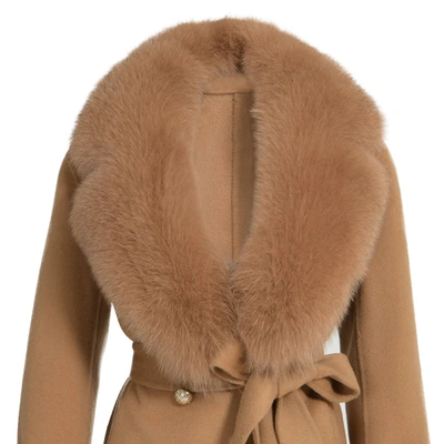 Wanan Touch Coat Chic Camel Mixed Cashmere