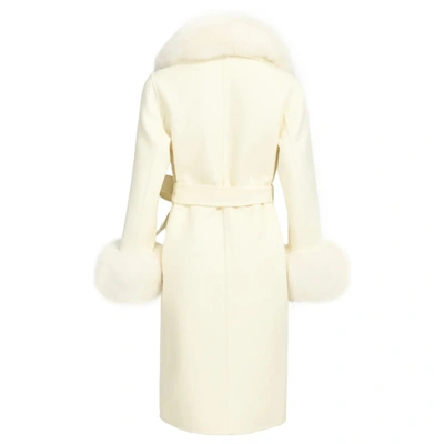 Wanan Touch Chic Coat In White Cashmere