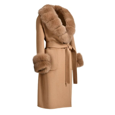Wanan Touch Chiara Camel Cashmere Blend Coat
