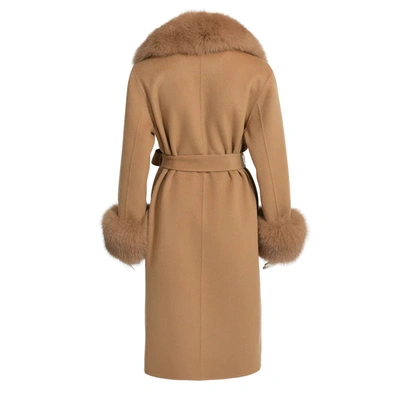Wanan Touch Coat Chic Camel Mixed Cashmere