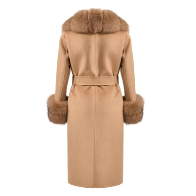 Wanan Touch Chiara Camel Cashmere Blend Coat