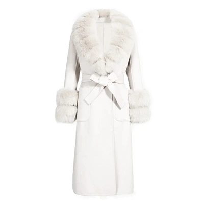 Wanan Touch Coat Lebonè White Mixed Cashmere