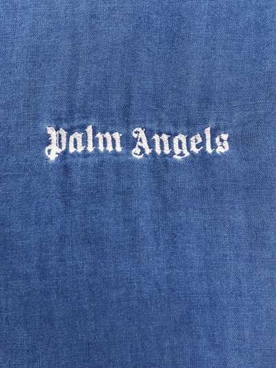 Shop Palm Angels Cotton Sweatshirt With Embroidered Logo