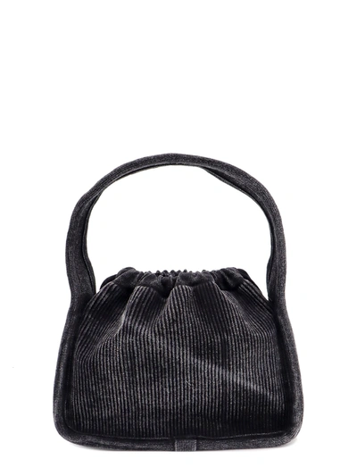 Shop Alexander Wang Denim Handbag With Frontal Logo