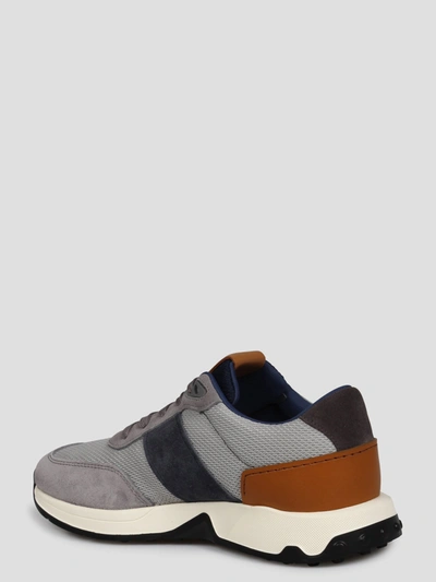 Shop Tod's Leather And Technical Fabric Sneakers