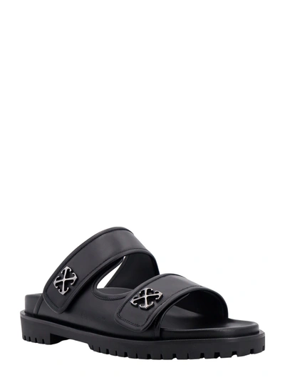Shop Off-white Leather Sandals