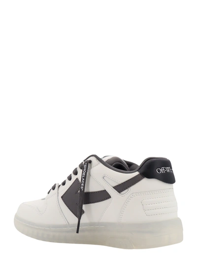 Shop Off-white Leather Sneakers With Iconic Zip Tie