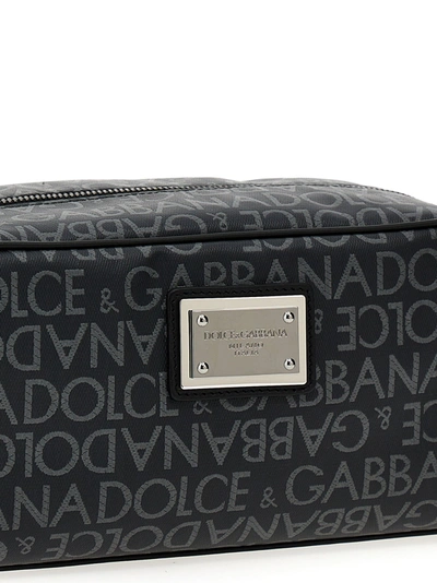 Shop Dolce & Gabbana Leather Toiletry Bag Beauty Black