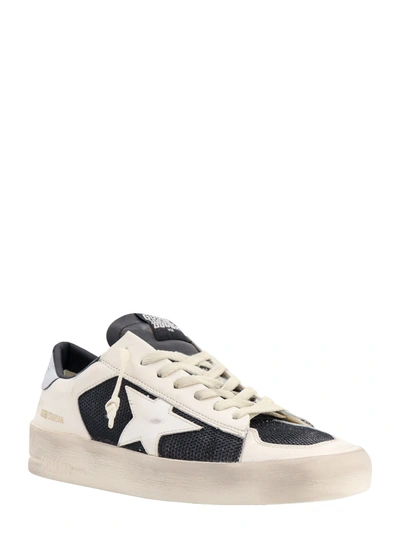 Shop Golden Goose Mesh And Leather Sneakers With Laminated Detail