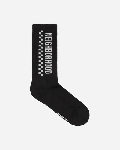 Shop Neighborhood Ci Checker Socks In Black