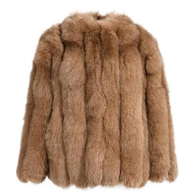 Wanan Touch Reine Brown Fox Fur Jacket