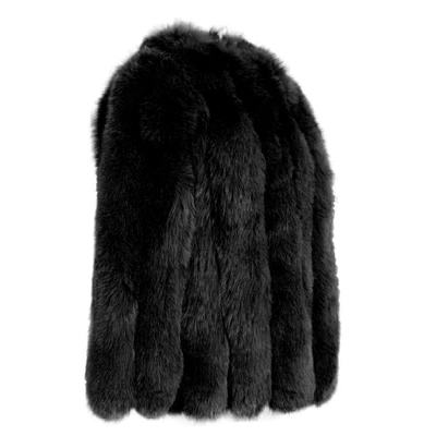 Wanan Touch Reine Black Fox Fur Jacket