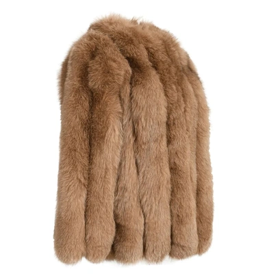 Wanan Touch Reine Brown Fox Fur Jacket