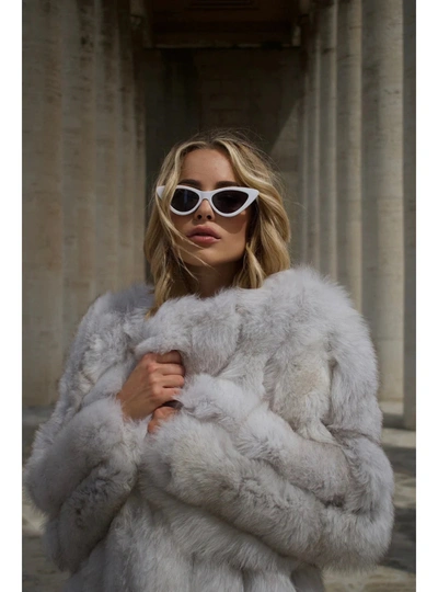 Wanan Touch Reine Black Fox Fur Jacket