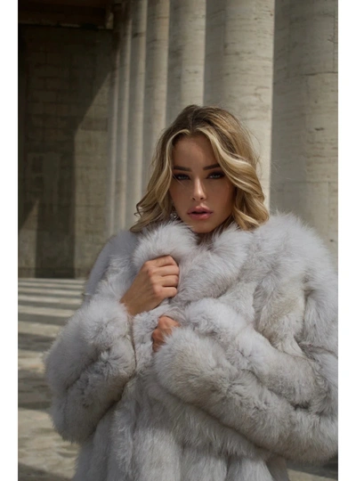 Wanan Touch Reine Brown Fox Fur Jacket