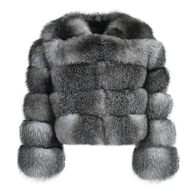 Wanan Touch Classic Kaki Fox Fur Jacket