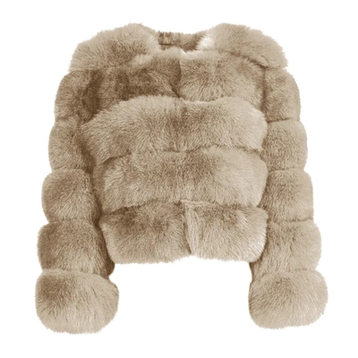 Wanan Touch Rouge Kaki Fox Fur Jacket