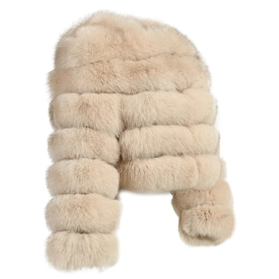Wanan Touch Paris Camel Jacket In Fox Fur