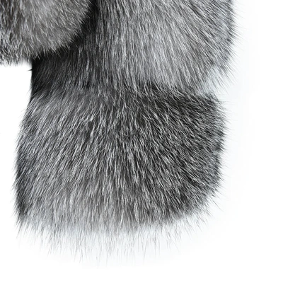 Wanan Touch Classic Kaki Fox Fur Jacket