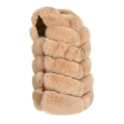 Wanan Touch Roxanne Camel Fox Fur Vest