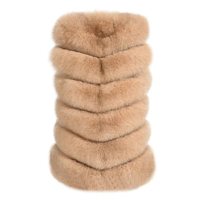 Wanan Touch Roxanne Camel Fox Fur Vest