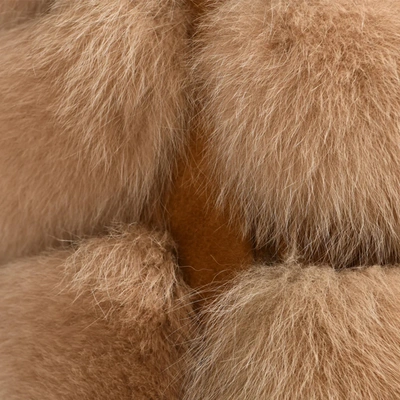 Wanan Touch Roxanne Camel Fox Fur Vest