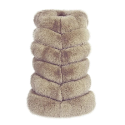 Wanan Touch Roxanne Kaki Fox Fur Vest