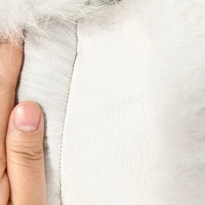 Wanan Touch Classy White Vest In Fox Fur