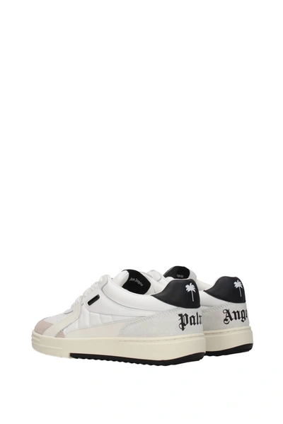 Shop Palm Angels Sneakers Leather White Black