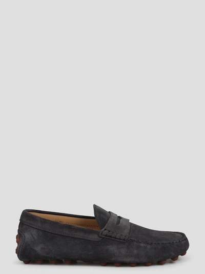 Shop Tod's Suede Gommino Bubble Loafers